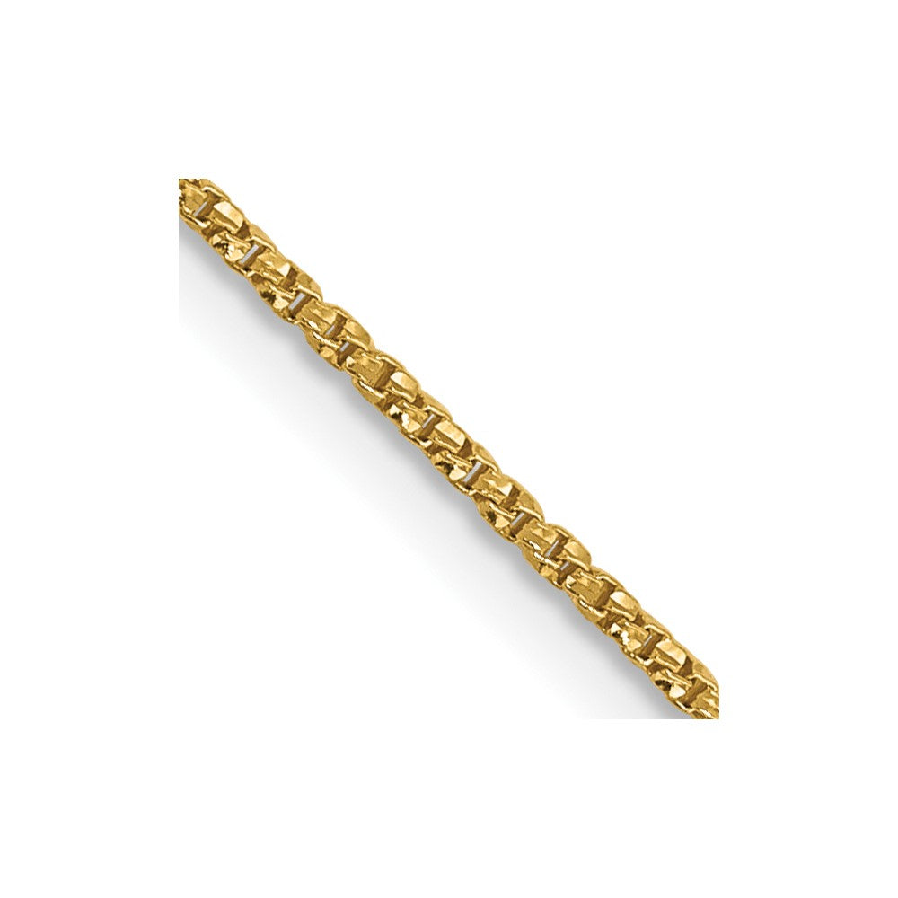 14K Yellow Gold .9mm Diamond-cut Twisted Box Chain