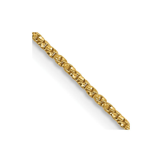 14K Yellow Gold .9mm Diamond-cut Twisted Box Chain