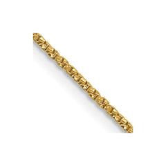 14K Yellow Gold .9mm Diamond-cut Twisted Box Chain