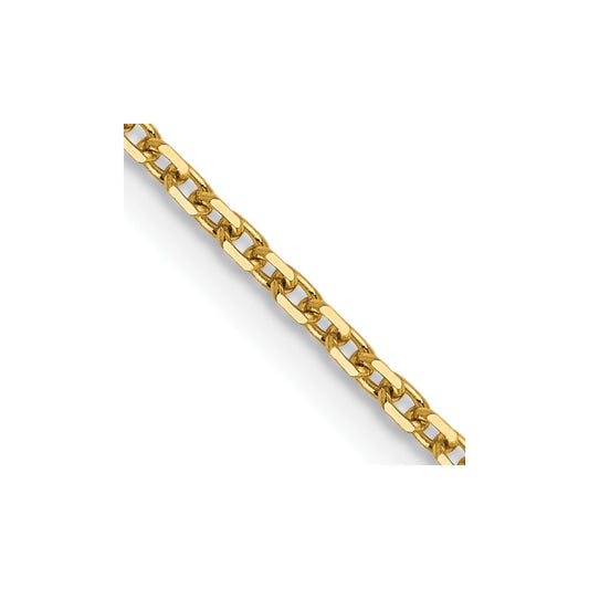 14K Yellow Gold 1.25mm Diamond-cut Rolo Chain