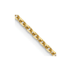14K Yellow Gold 1.25mm Diamond-cut Rolo Chain
