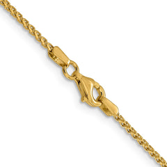 14K Yellow Gold 1.4mm Diamond-cut Open Franco Chain