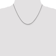 Offene Franco-Kette aus 14 Karat Weißgold, 1,6 mm, diamantiert