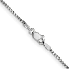 14K White Gold 1.2mm Solid Diamond-cut Spiga Chain