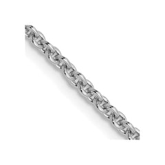 14K White Gold 1.8mm Round Cable Chain