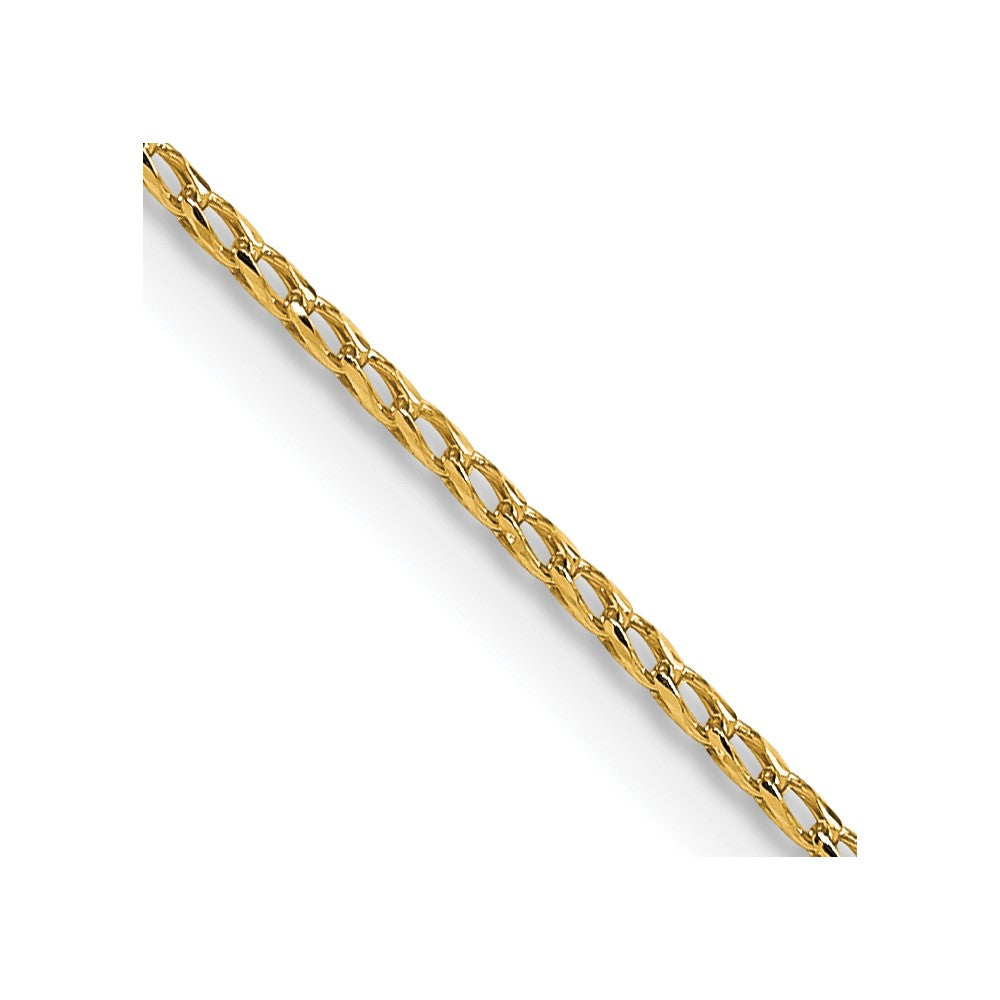 14K Yellow Gold 1.15mm Diamond-cut Open Franco Chain