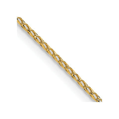 14K Yellow Gold 1.15mm Diamond-cut Open Franco Chain