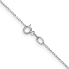 14K White Gold .85mm Diamond-cut Rolo Chain