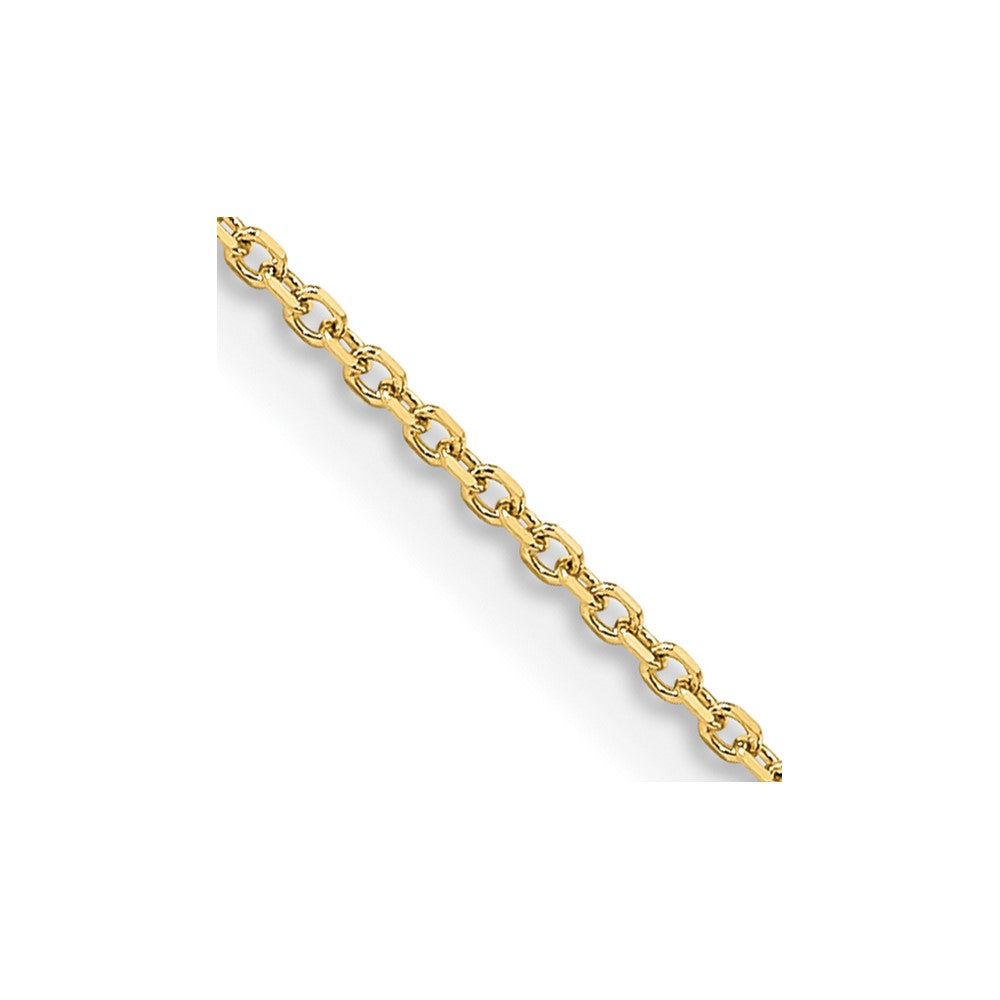 14K Yellow Gold 1.05mm Diamond-cut Rolo Chain