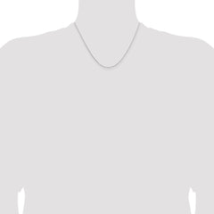 14K White Gold 1.05mm Diamond-cut Rolo Chain