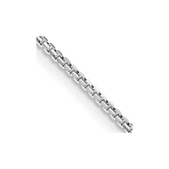14K White Gold 1.10mm Concave Box Chain