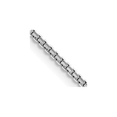 14K White Gold 1.2mm Concave Box Chain