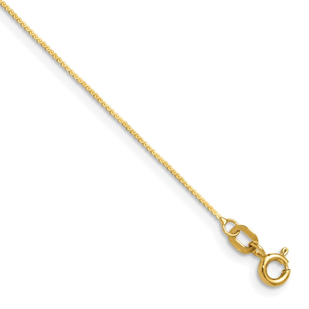14K Yellow Gold 0.8mm Serpentina Chain