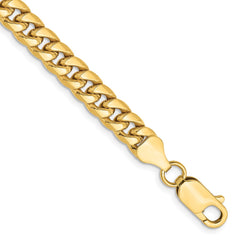 14K Yellow Gold 6mm Semi-Solid Miami Cuban Chain