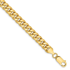 14K Yellow Gold 6.75mm Semi-Solid Miami Cuban Chain