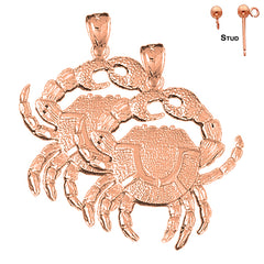 14K or 18K Gold Crab Earrings