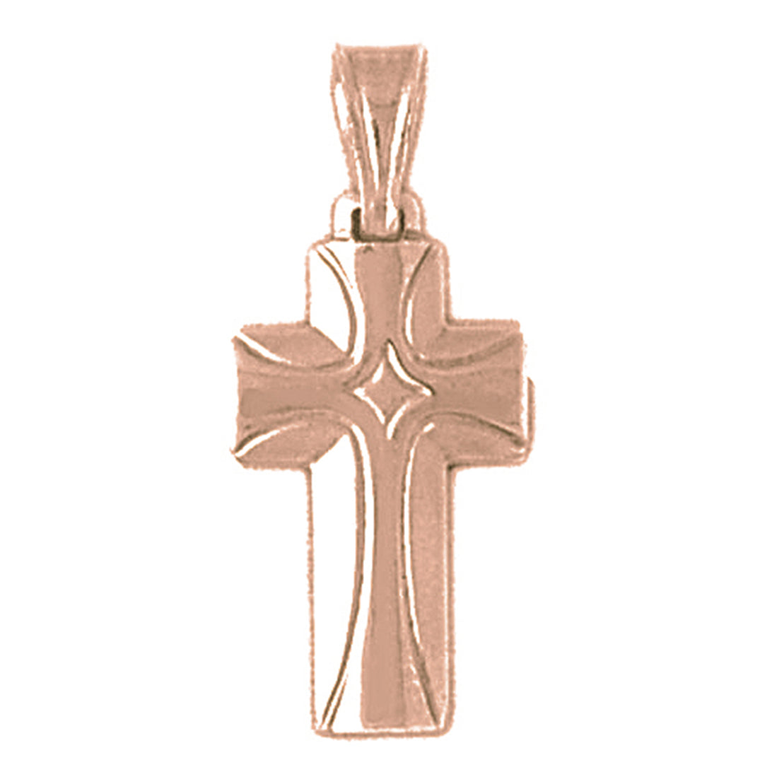 14K or 18K Gold Latin Cross Pendant