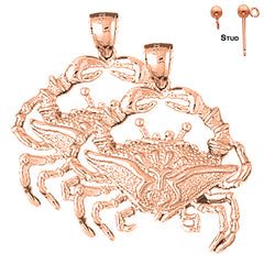 14K or 18K Gold Crab Earrings