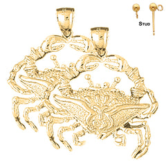 14K or 18K Gold Crab Earrings
