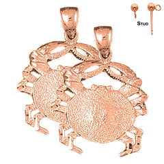 14K or 18K Gold Crab Earrings