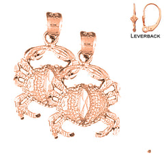 14K or 18K Gold Crab Earrings