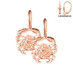 14K or 18K Gold Crab Earrings
