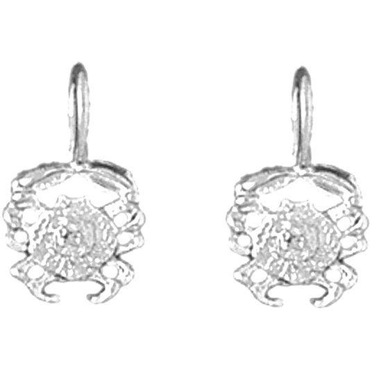 Sterling Silver 14mm Crab Earrings