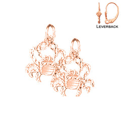 14K or 18K Gold Crab Earrings