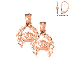 14K or 18K Gold Crab Earrings