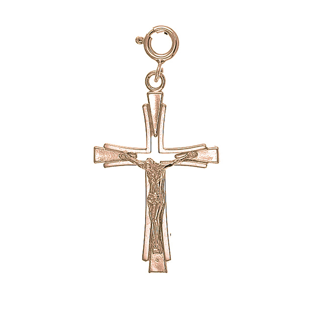 10K, 14K or 18K Gold Latin Crucifix Pendant