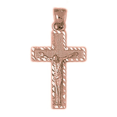 14K or 18K Gold Latin Crucifix Pendant