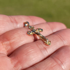 14K or 18K Gold INRI Crucifix Pendant