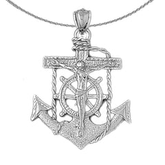 10K, 14K or 18K Gold Mariners Cross/Crucifix Pendant