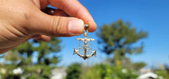 10K, 14K or 18K Gold Mariners Cross/Crucifix Pendant