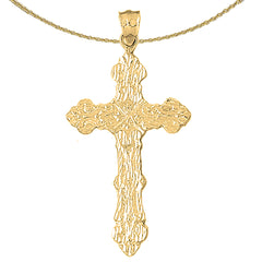 10K, 14K oder 18K Gold Seilkreuz Anhänger