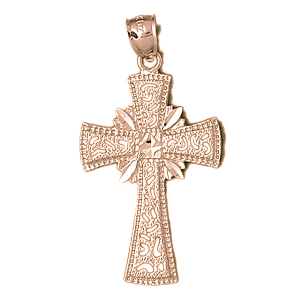 10K, 14K or 18K Gold Glory Cross Pendant