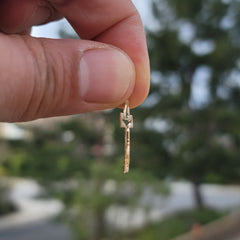 14K oder 18K Gold Jesus Kreuz Anhänger