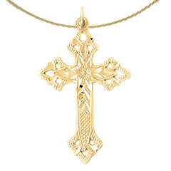 14K or 18K Gold Passion Cross Pendant