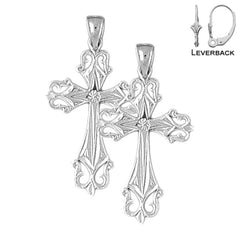14K or 18K Gold Passion Cross Earrings