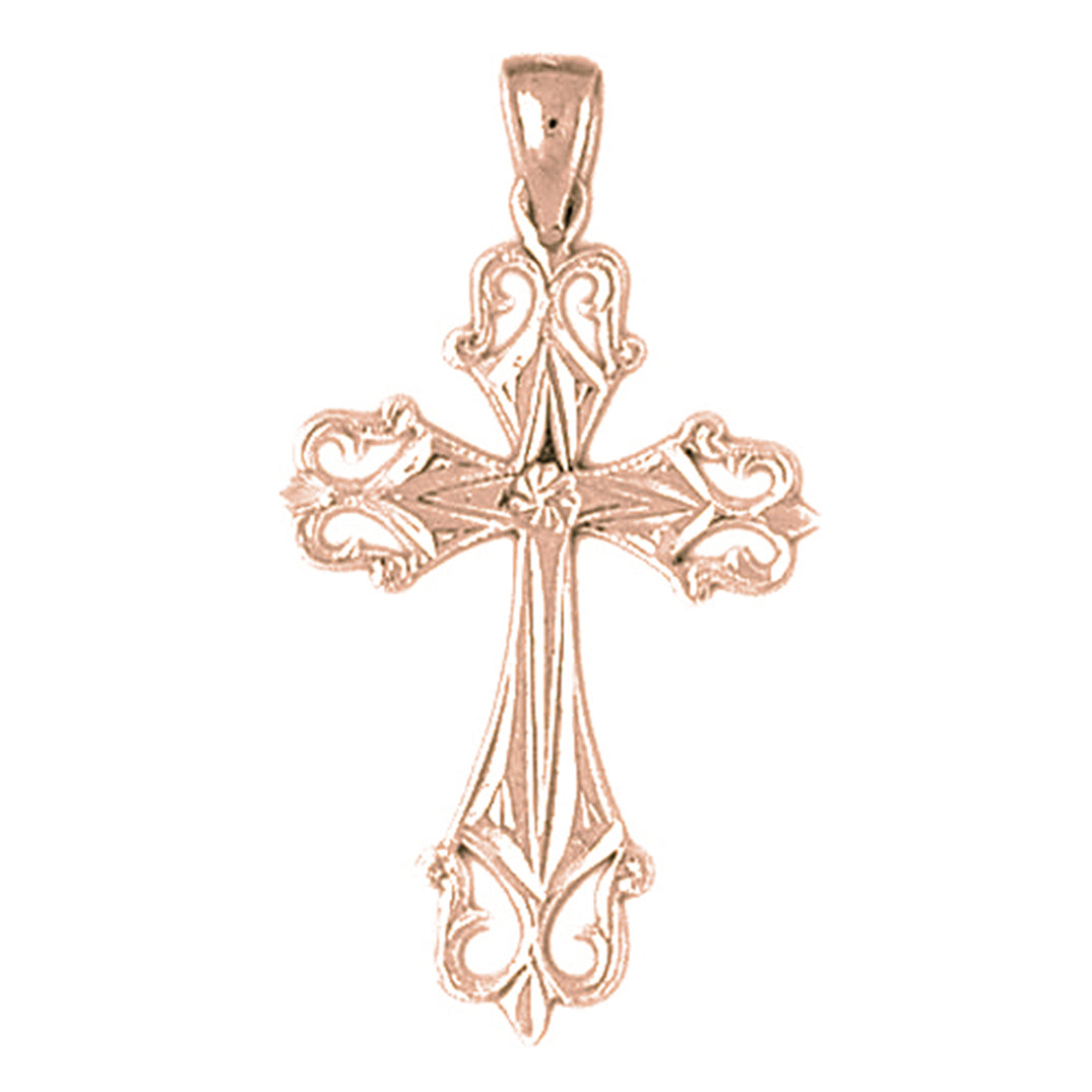 14K or 18K Gold Passion Cross Pendant