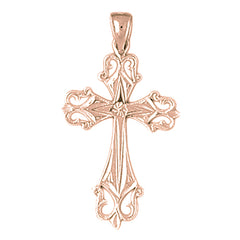 14K or 18K Gold Passion Cross Pendant