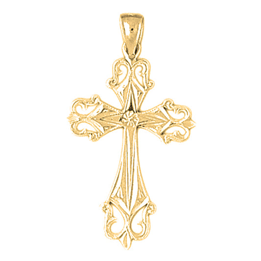 14K or 18K Gold Passion Cross Pendant