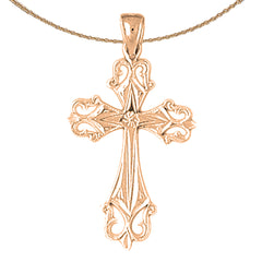 14K or 18K Gold Passion Cross Pendant