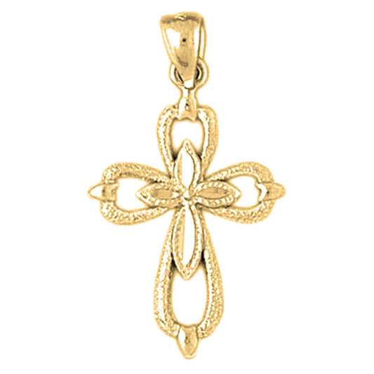 14K or 18K Gold Passion Cross Pendant