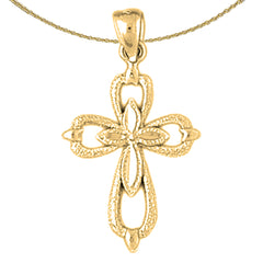 14K or 18K Gold Passion Cross Pendant