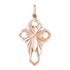 14K or 18K Gold Passion Cross Pendant
