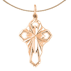14K or 18K Gold Passion Cross Pendant