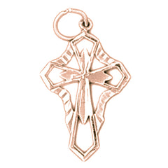14K or 18K Gold Passion Cross Pendant