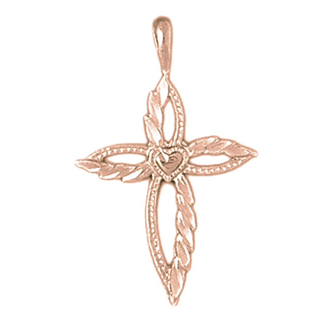 14K or 18K Gold Passion Cross Pendant