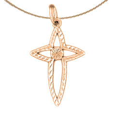 14K oder 18K Gold Passionskreuz-Anhänger